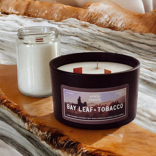 Bay Leaf & Tobacco Wood Wick Candle